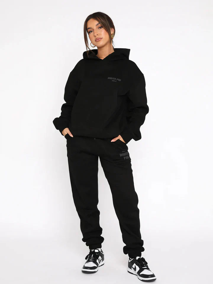 Conjunto de chándal y sudadera con capucha para mujer