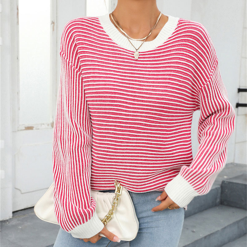 Jersey Xemira | Jersey de punto a rayas casual
