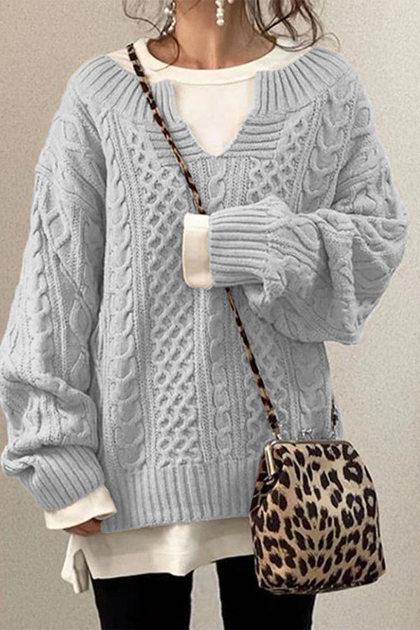 Elegante jersey estampado de corte holgado para un look moderno