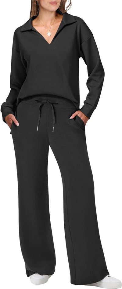 Heidi-Mode | Conjunto casual de viaje y salón de jersey y pantalón