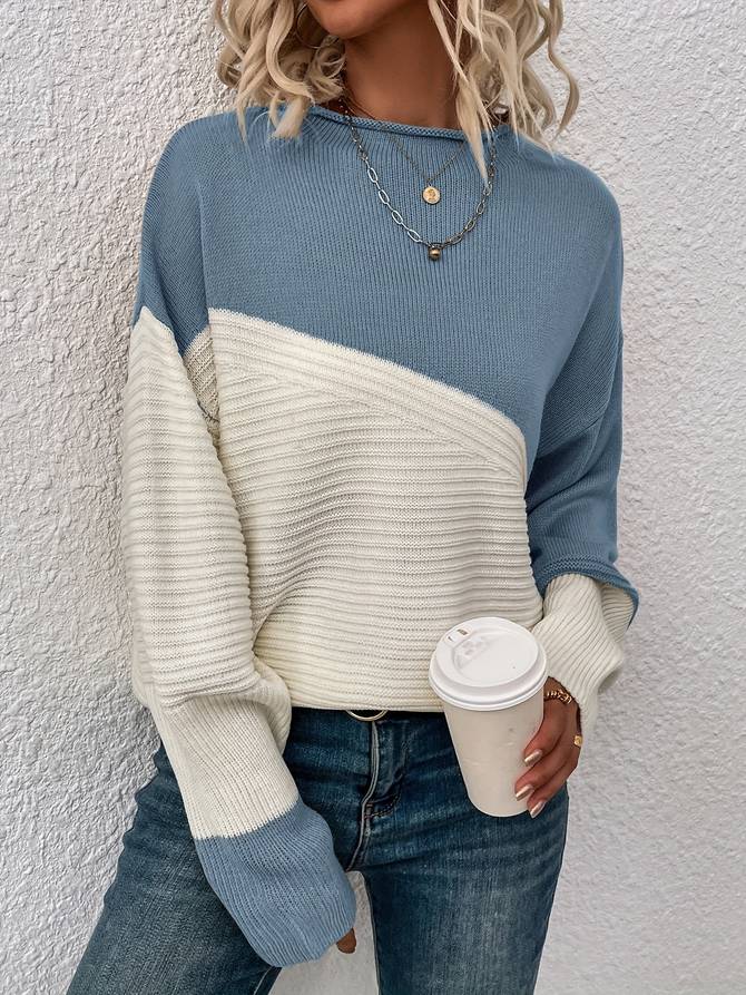 Julien - Elegante jersey de contrastes para mujer