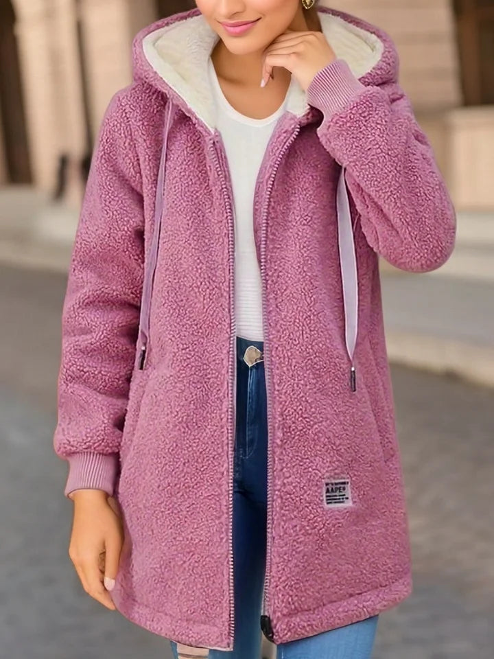 Chaqueta con capucha Sherpa | Suave y con cremallera