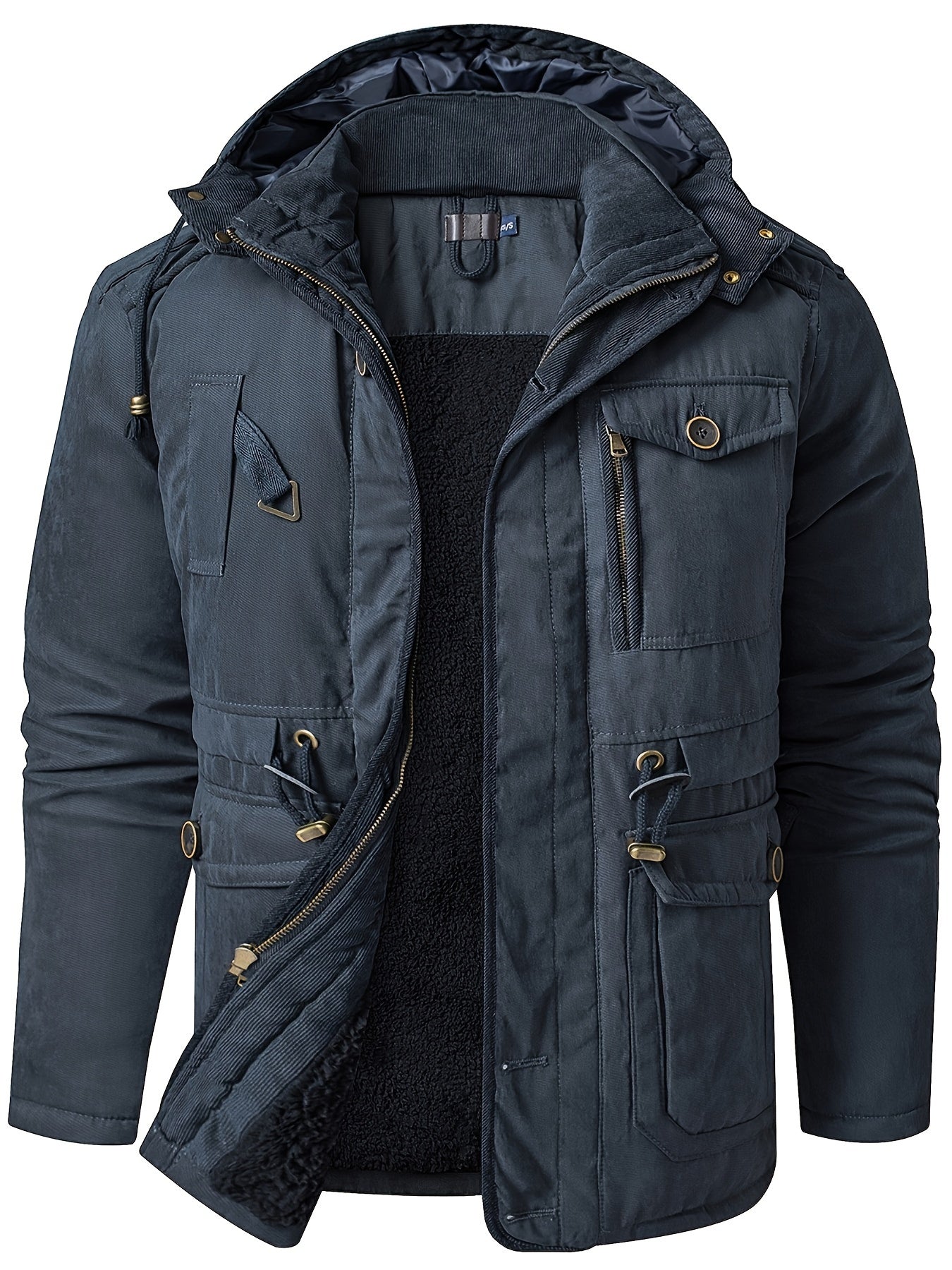 Casual de algodón estilo cargo chaquetas de invierno con bolsillos para los hombres | Perfecto para actividades al aire libre