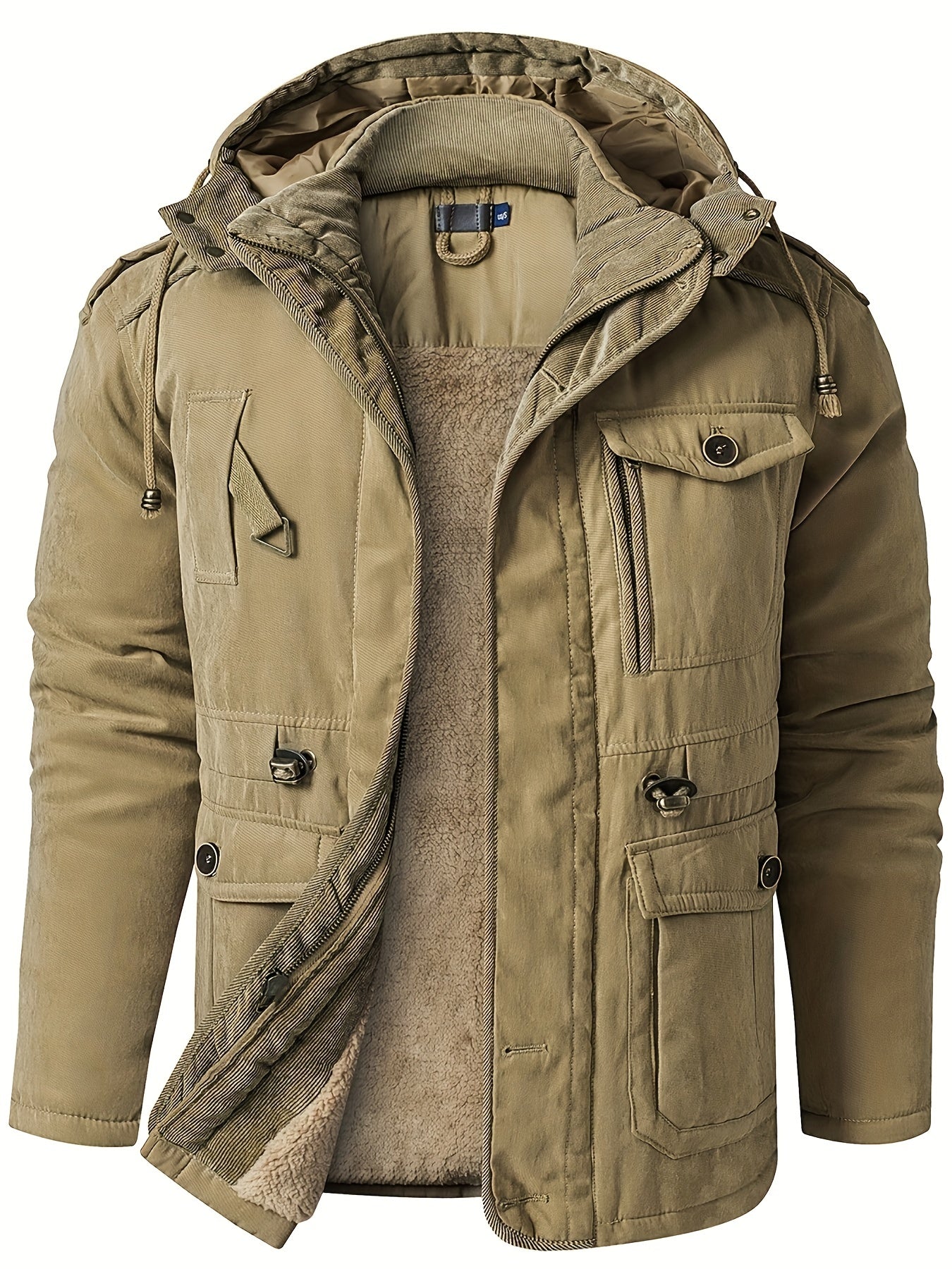 Casual de algodón estilo cargo chaquetas de invierno con bolsillos para los hombres | Perfecto para actividades al aire libre