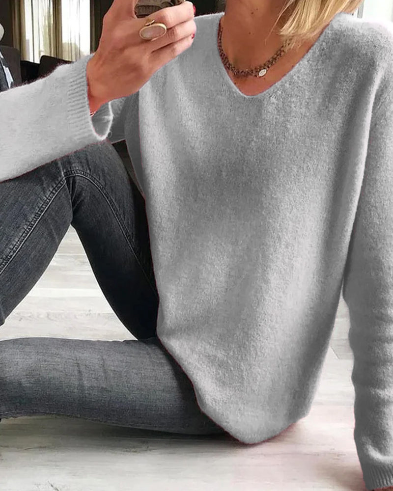 Mila | Jersey de mujer de manga larga, sencillo, elegante y cómodo