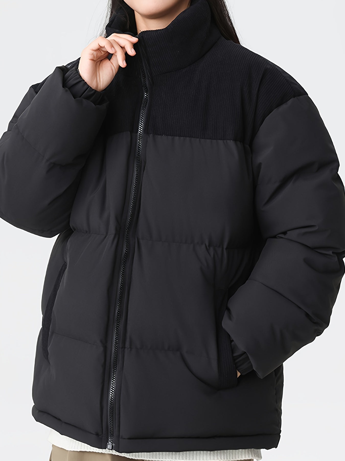 Chaqueta de invierno con cuello alto para hombre | Ideal para otoño/invierno
