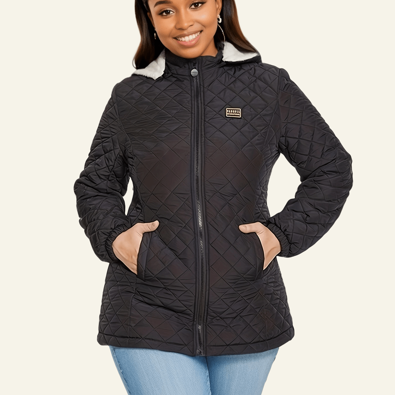 Sophie | Elegante chaqueta acolchada con capucha en talla grande