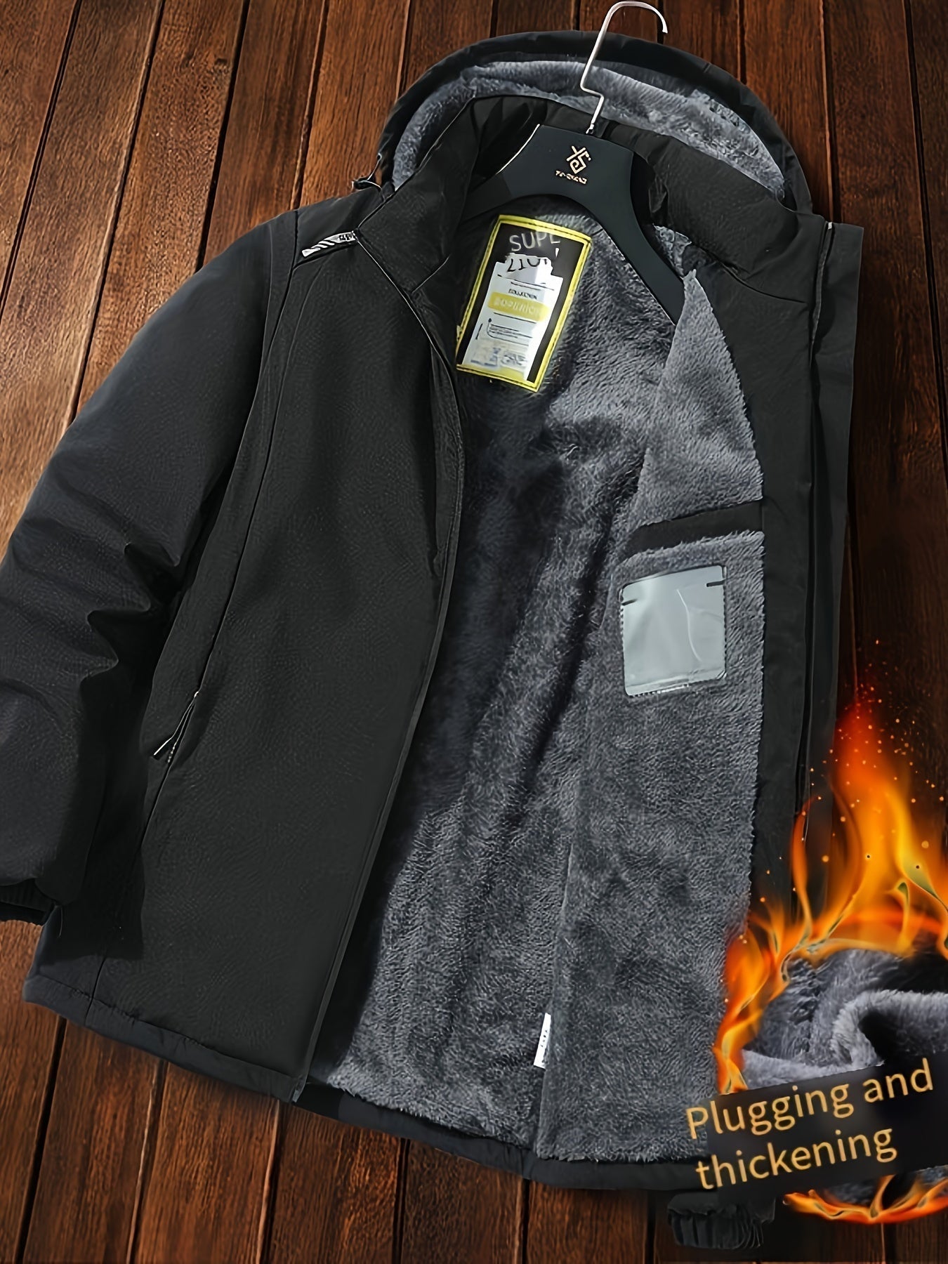 Chaqueta de invierno con capucha para hombre | Ideal para el invierno