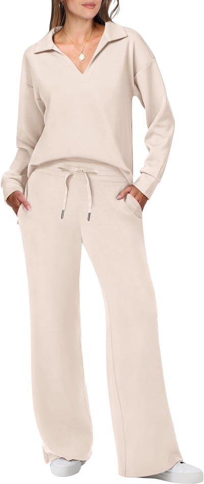 Heidi-Mode | Conjunto casual de viaje y salón de jersey y pantalón