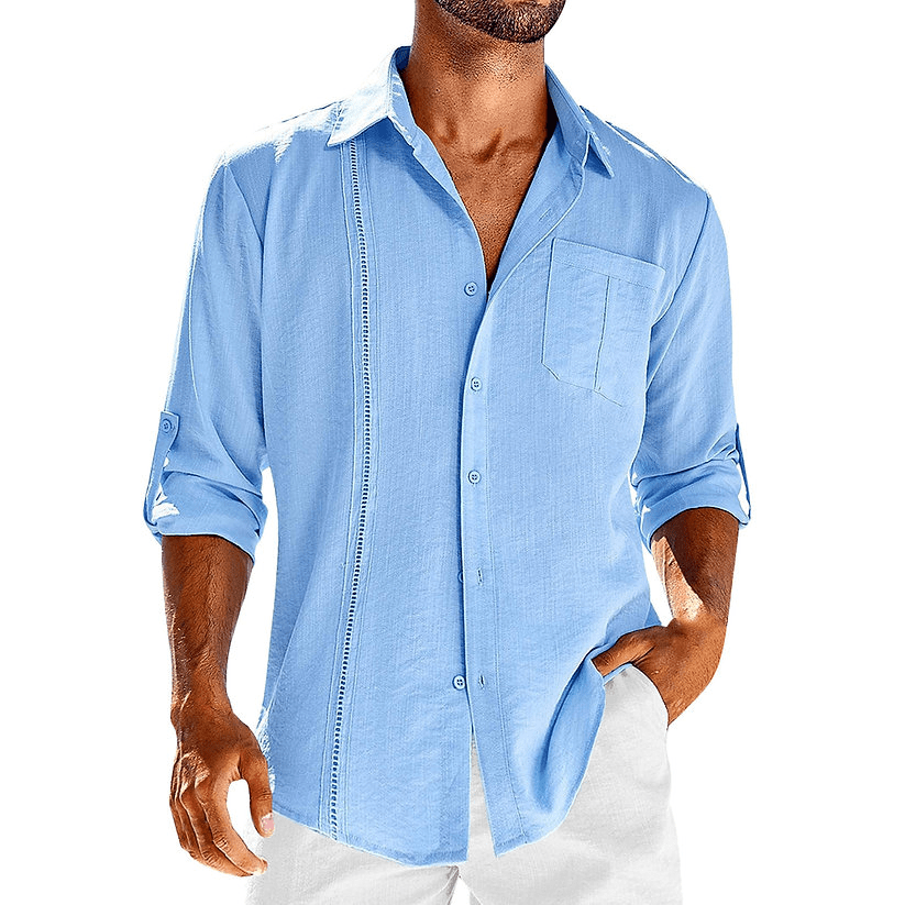 Adrien|Camisa cubana de lino de corte relajado
