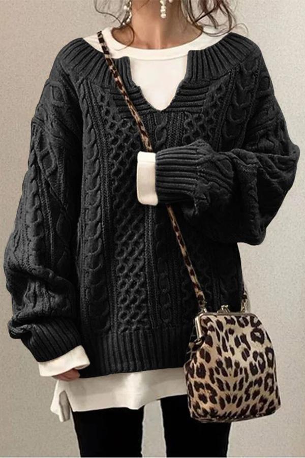 Elegante jersey estampado de corte holgado para un look moderno