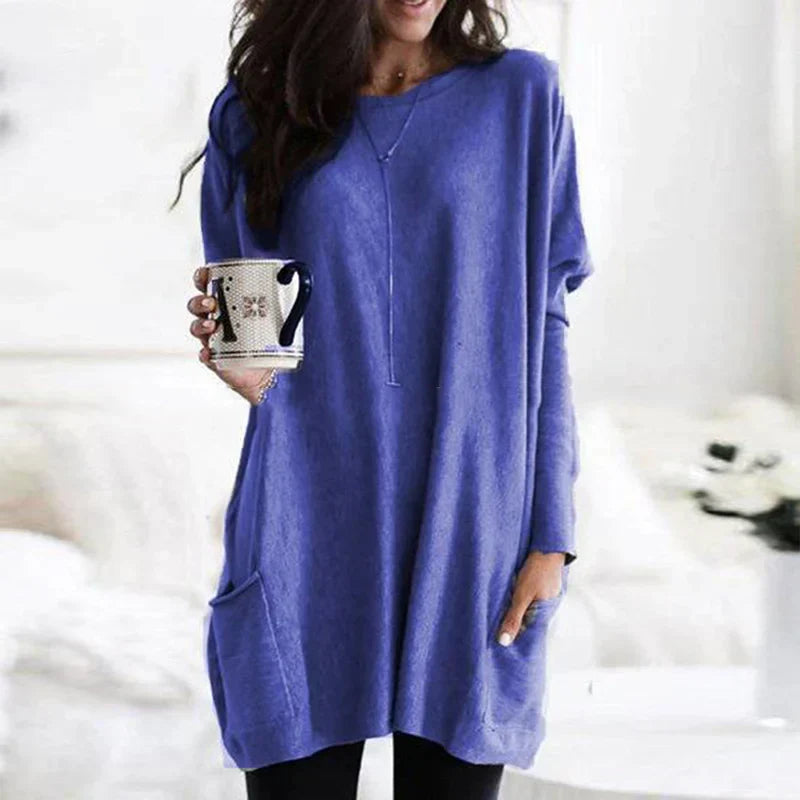 Elegante camisa de manga larga para mujer