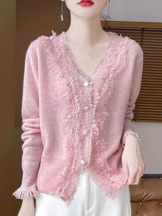 Chaleco Desiree | Chaleco de encaje con cuello en V para mujer