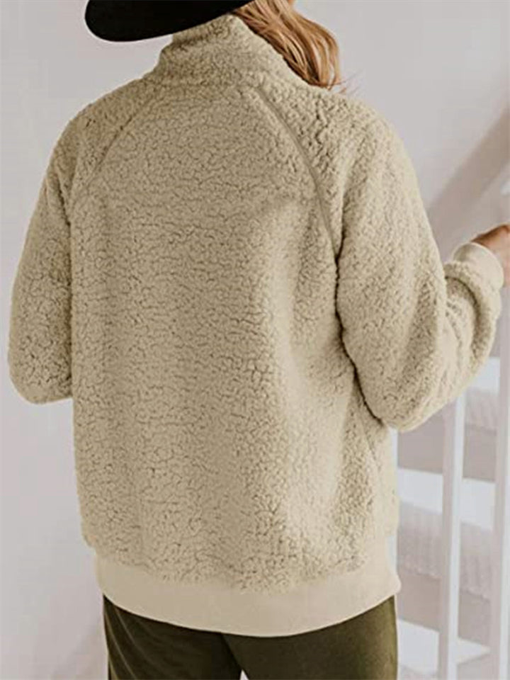 Cómoda chaqueta sin capucha para el frío