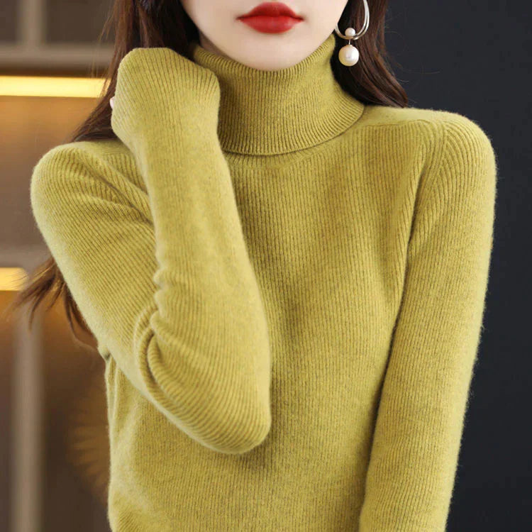 Lilae - Elegante jersey de cuello alto para Mujer
