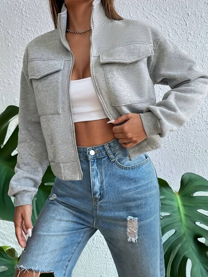 Chaqueta sastre gris para mujer