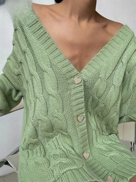Chaqueta de punto oversize para mujer, elegante y cómoda