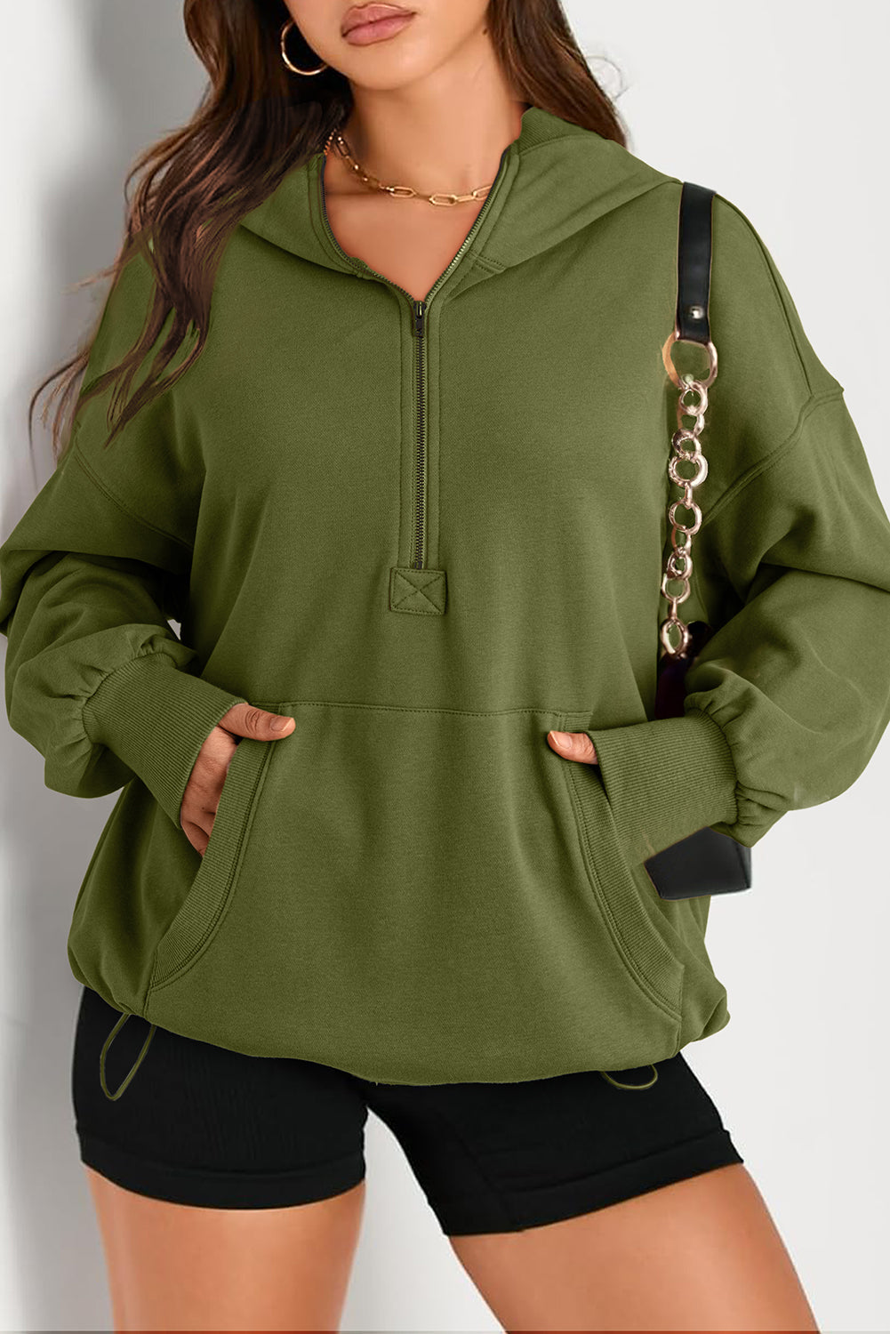 Nadja | Urban jersey holgado con cremallera y capucha