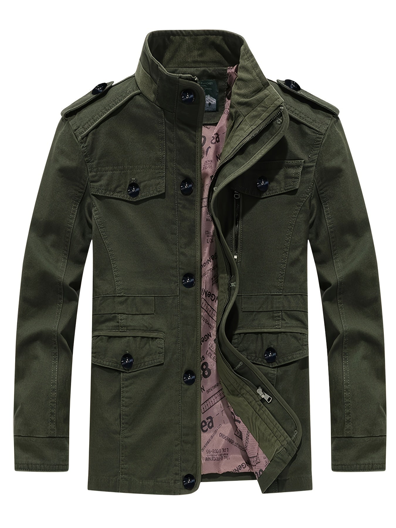 Chaqueta de invierno acolchada con cremallera para hombre | Ideal para actividades al aire libre