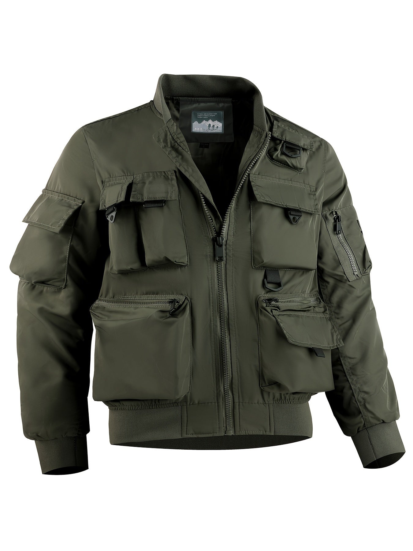 Chaqueta cortavientos táctica cargo multibolsillos para hombre | Perfecta para actividades al aire libre