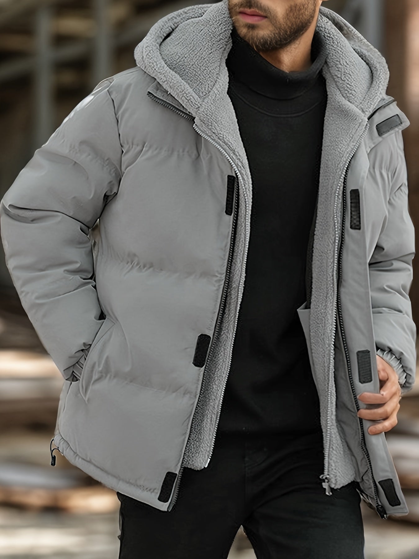 Chaqueta de invierno acolchada con estilo casual para los hombres | Ideal para el invierno