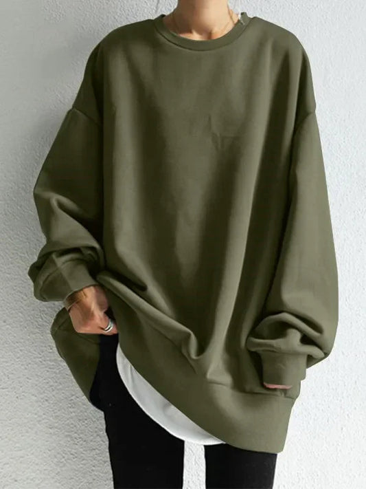 Jackielyn - Jersey informal de gran tamaño para mujer