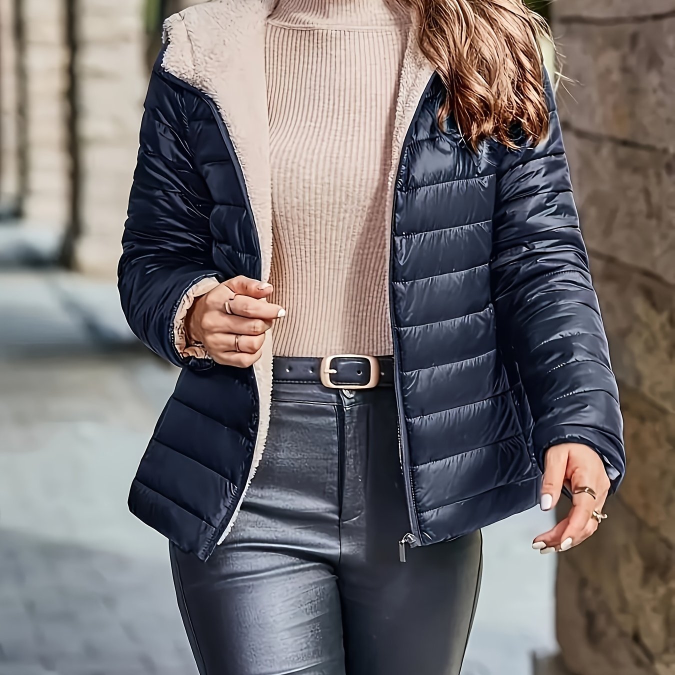 Nina | Cálida chaqueta acolchada con capucha