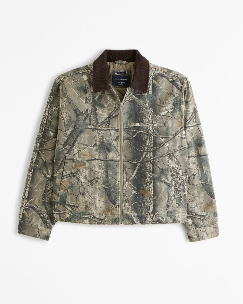 Chaqueta de trabajo corta con cremallera
