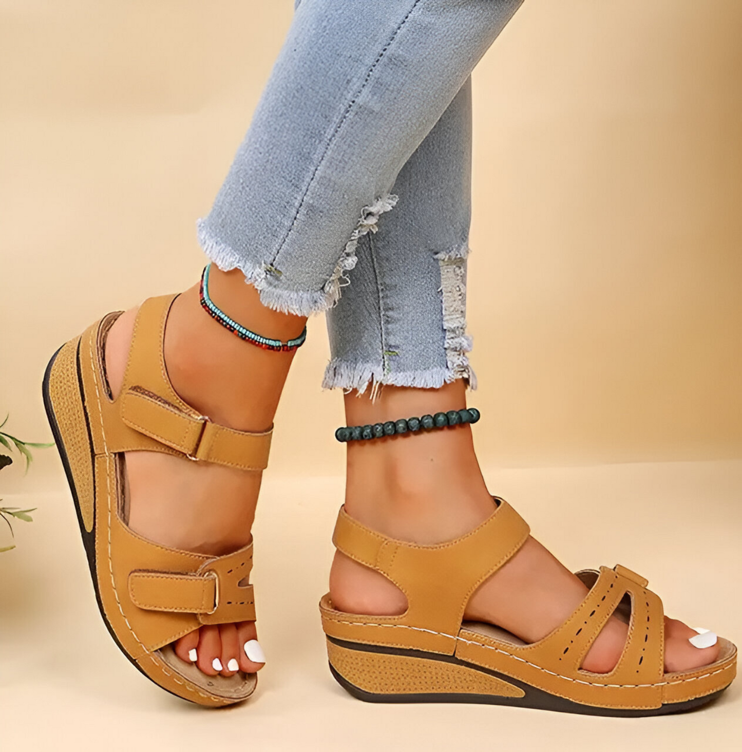 Allison® | Sandalias suaves y elegantes con tacón de cuña