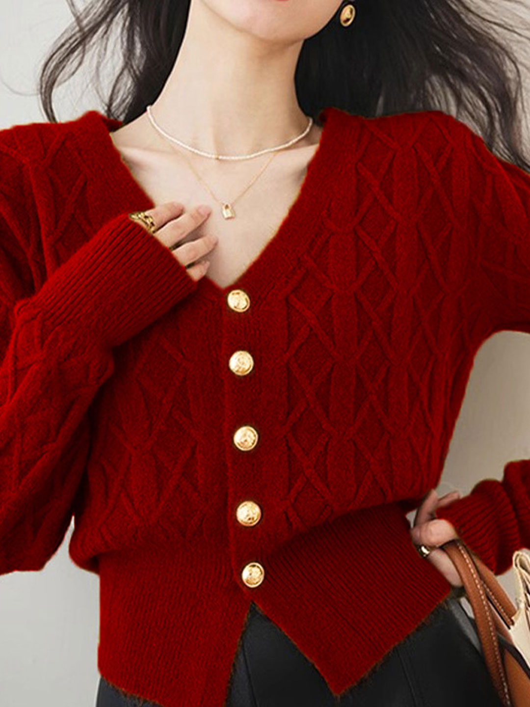 Dorinna Cardigan | Chaqueta vintage de punto por cable