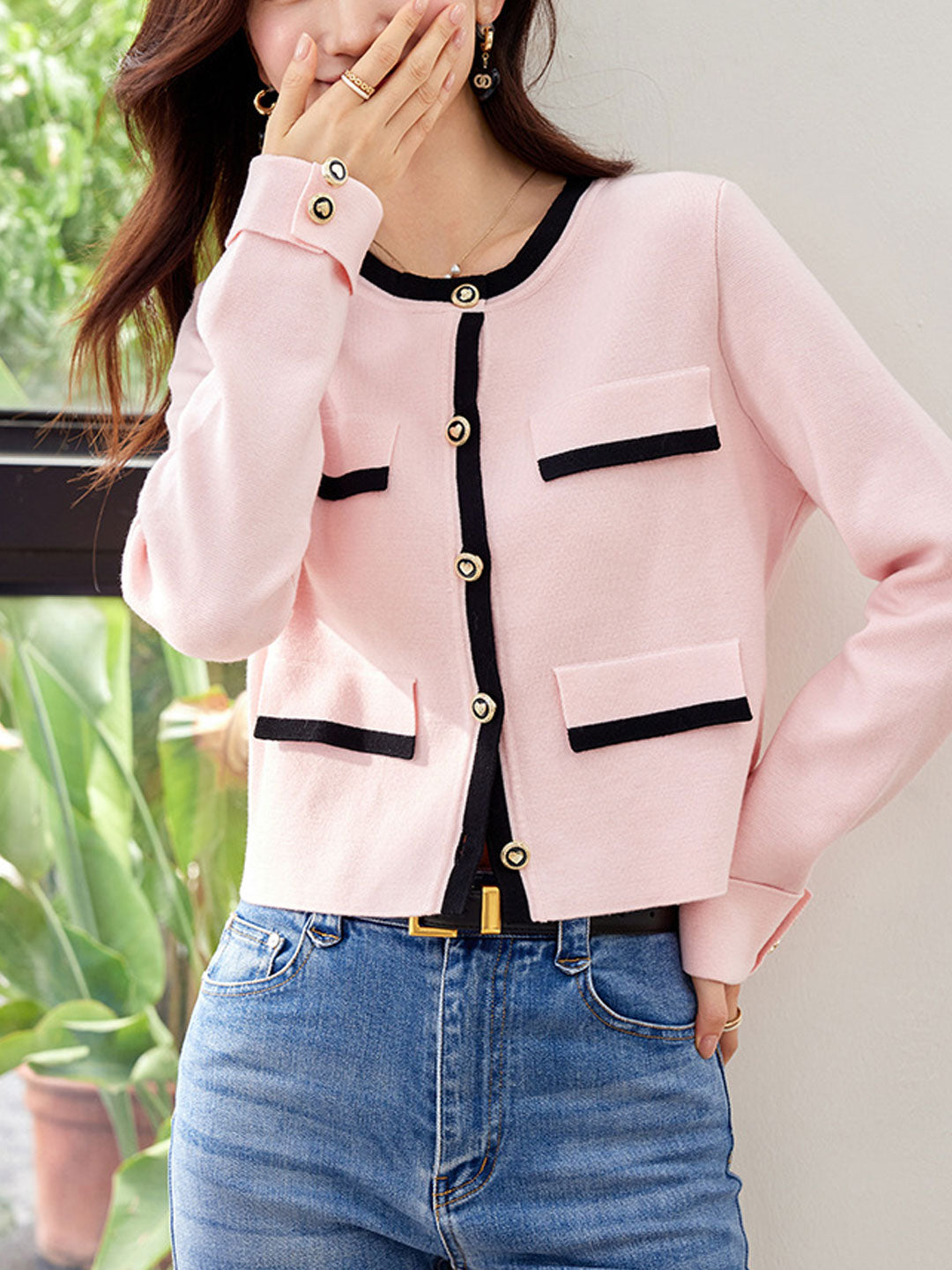 Chaleco Chrys | Chaleco abotonado cuello redondo mujer