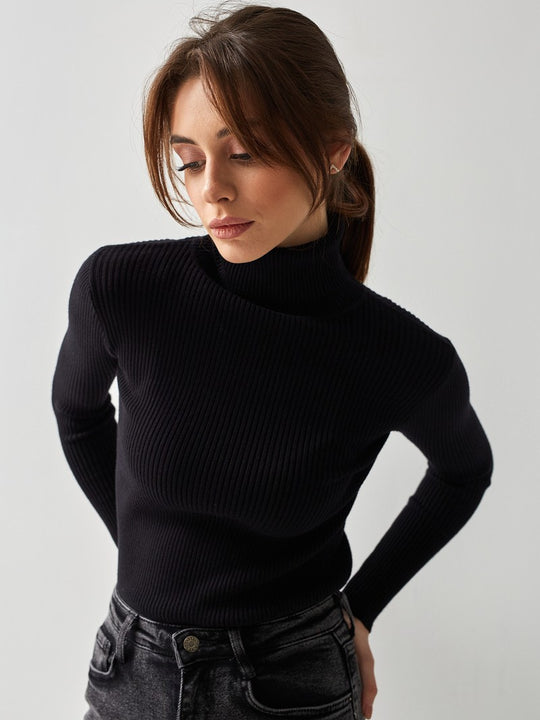 Jersey de cuello alto para mujer | Elegancia y esenciales de otoño
