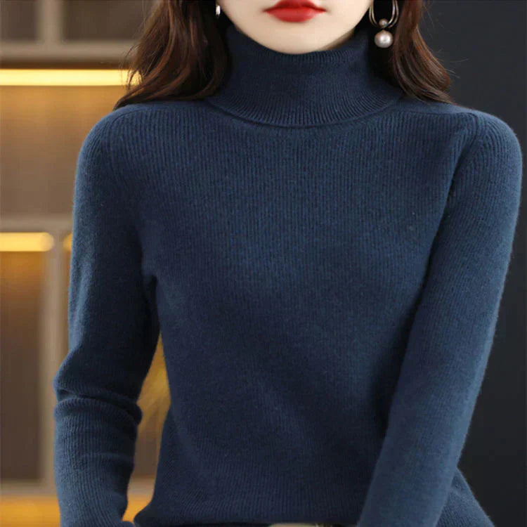 Lilae - Elegante jersey de cuello alto para Mujer