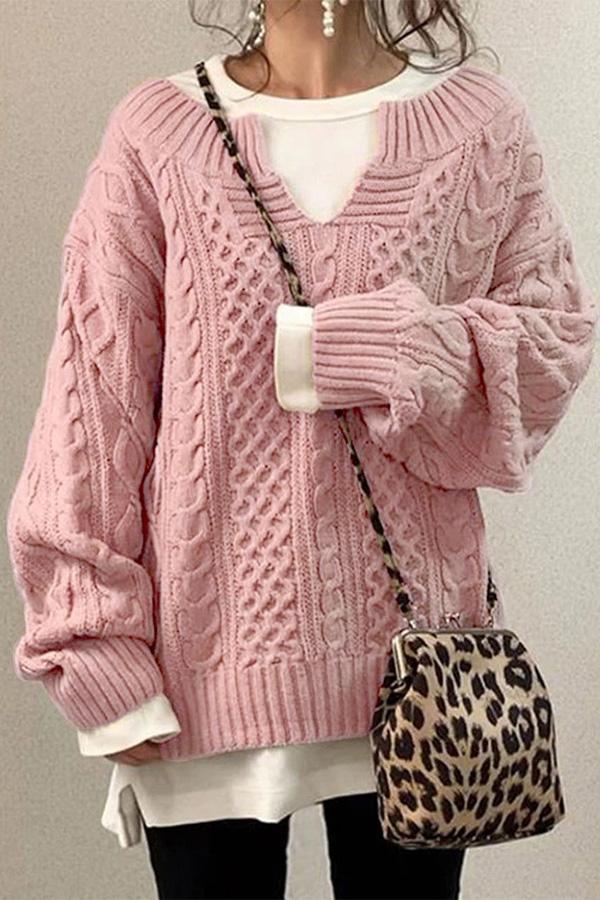 Elegante jersey estampado de corte holgado para un look moderno