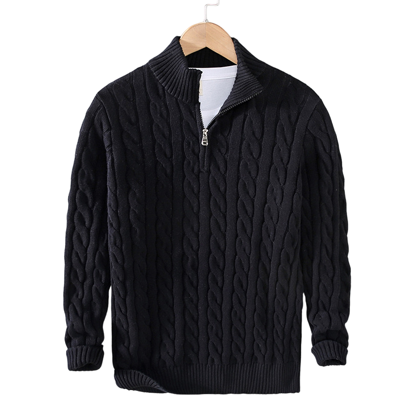 Lorentis™ | Jersey de punto de lujo con moderno cierre de cremallera