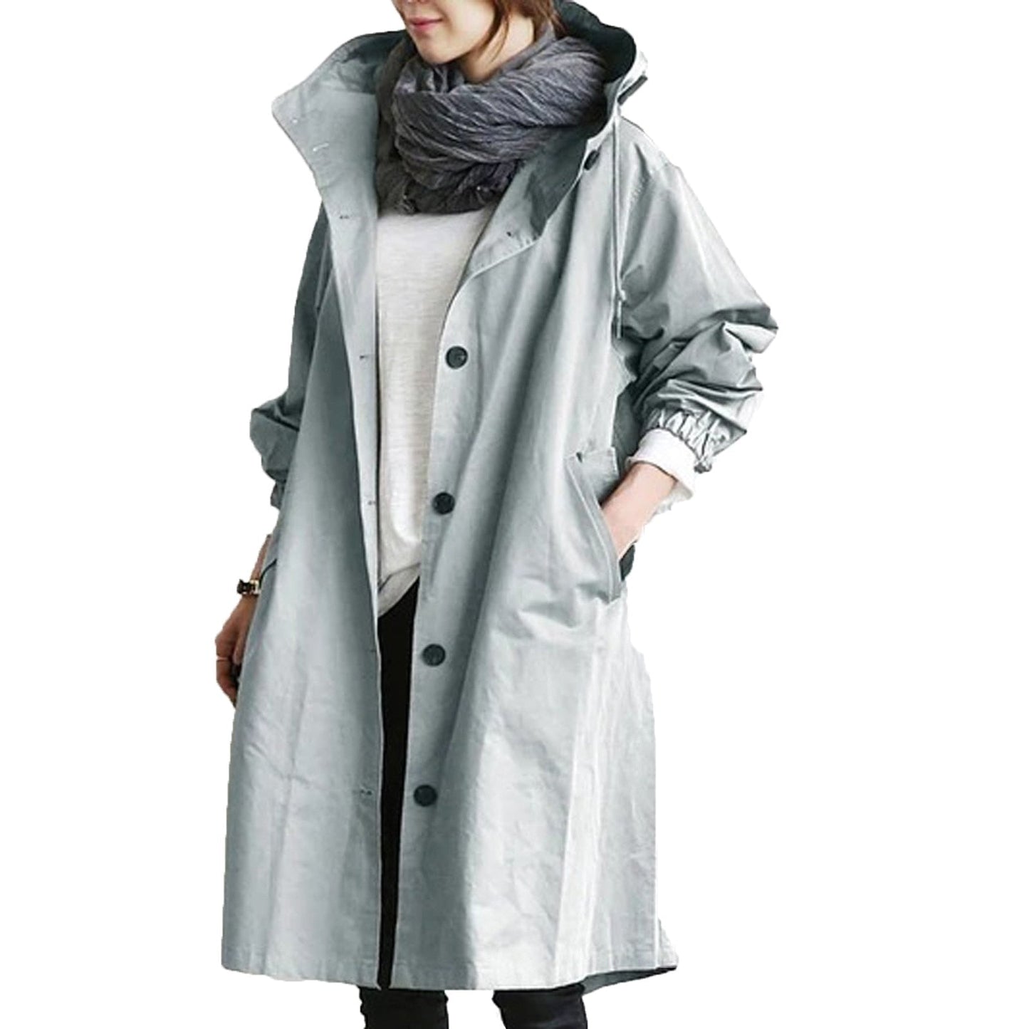 Adalee - Mackintosh largo impermeable para señora