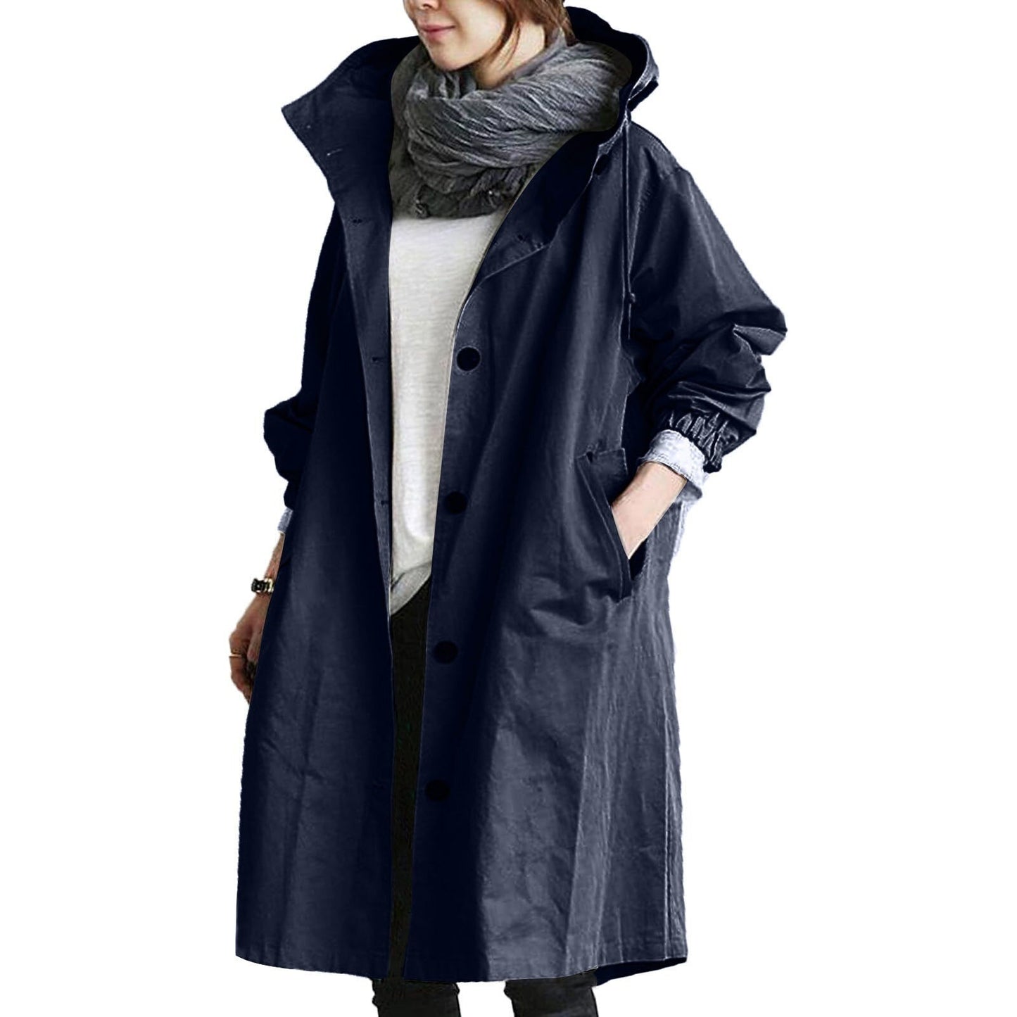 Adalee - Mackintosh largo impermeable para señora