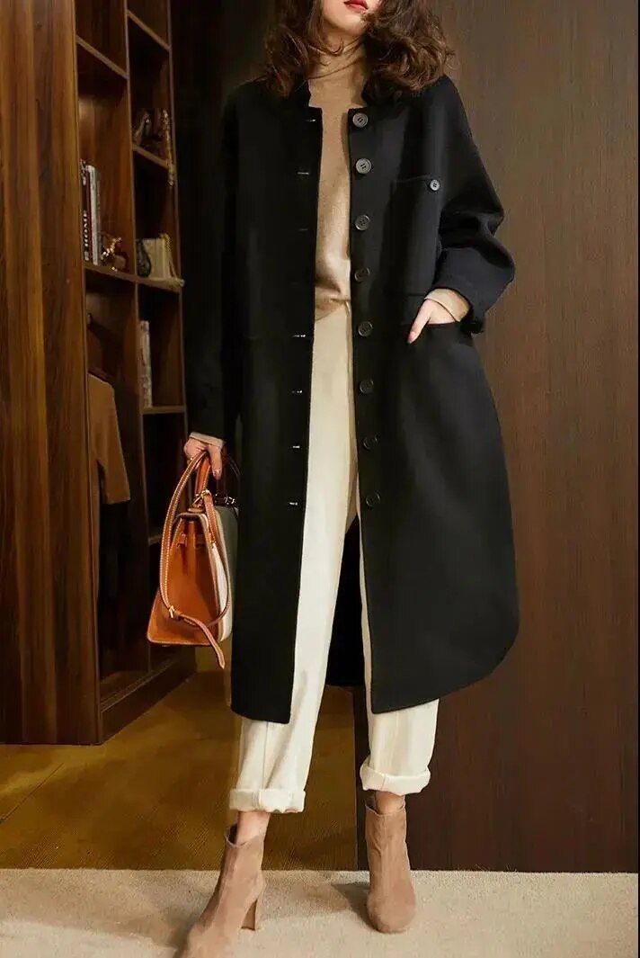 Elegante abrigo largo de invierno | Annabella