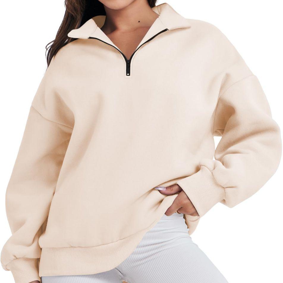 Mila | Jersey oversize con media cremallera para mujer