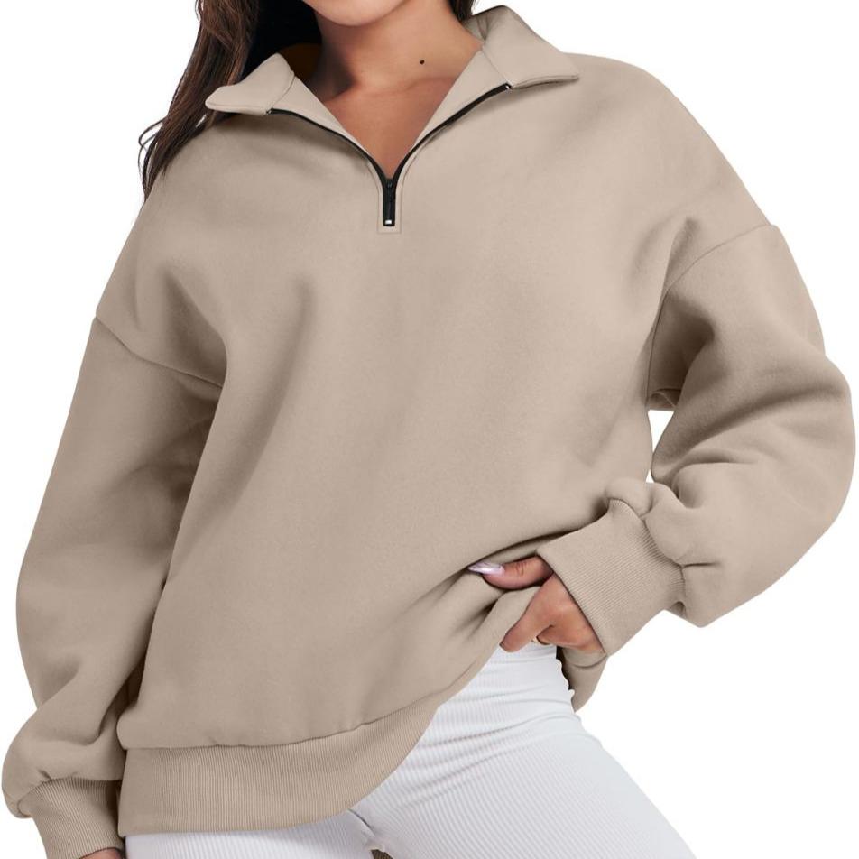 Mila | Jersey oversize con media cremallera para mujer