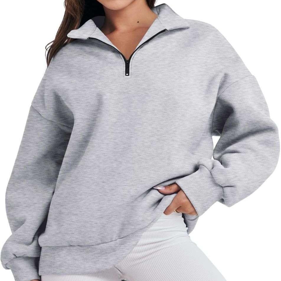 Mila | Jersey oversize con media cremallera para mujer