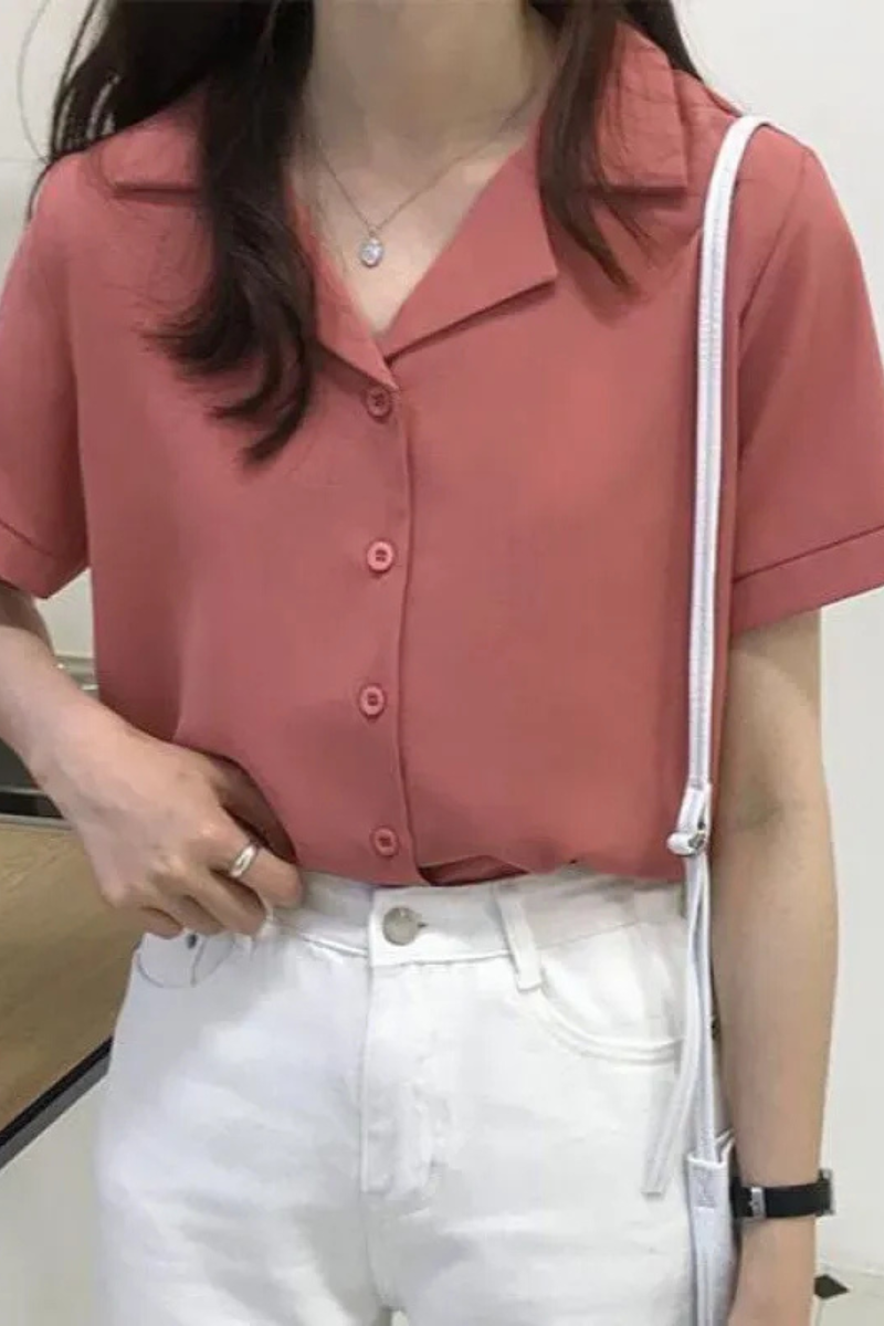 Ailani | Camisa de gasa blanca para mujer