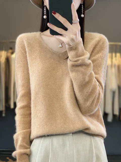 Jersey de mujer en suave mezcla de tejidos