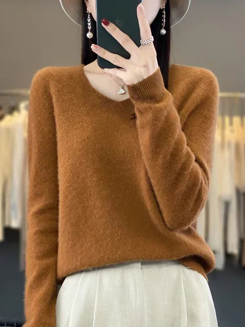 Jersey de mujer en suave mezcla de tejidos