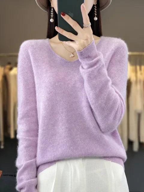 Jersey de mujer en suave mezcla de tejidos