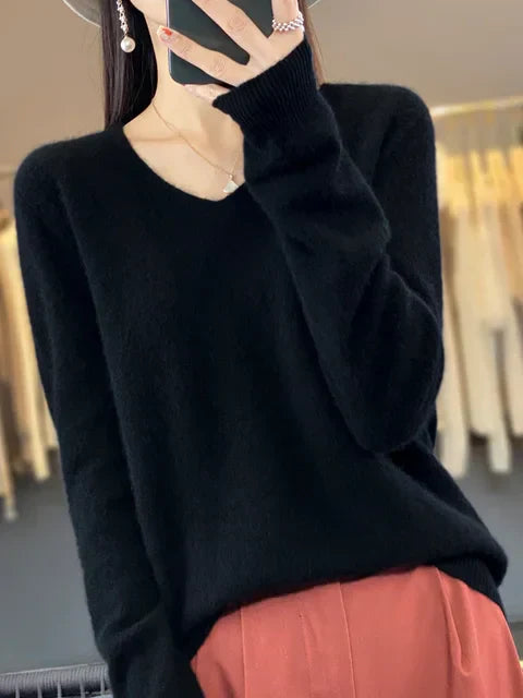 Jersey de mujer en suave mezcla de tejidos