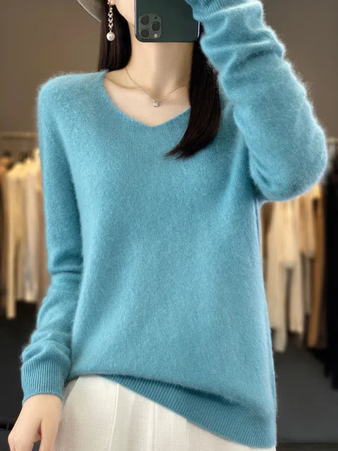 Jersey de mujer en suave mezcla de tejidos