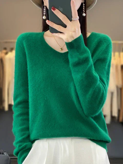 Jersey de mujer en suave mezcla de tejidos