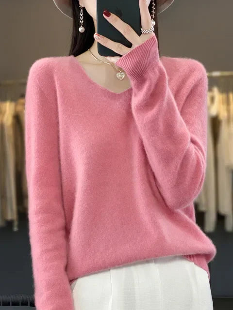 Jersey de mujer en suave mezcla de tejidos