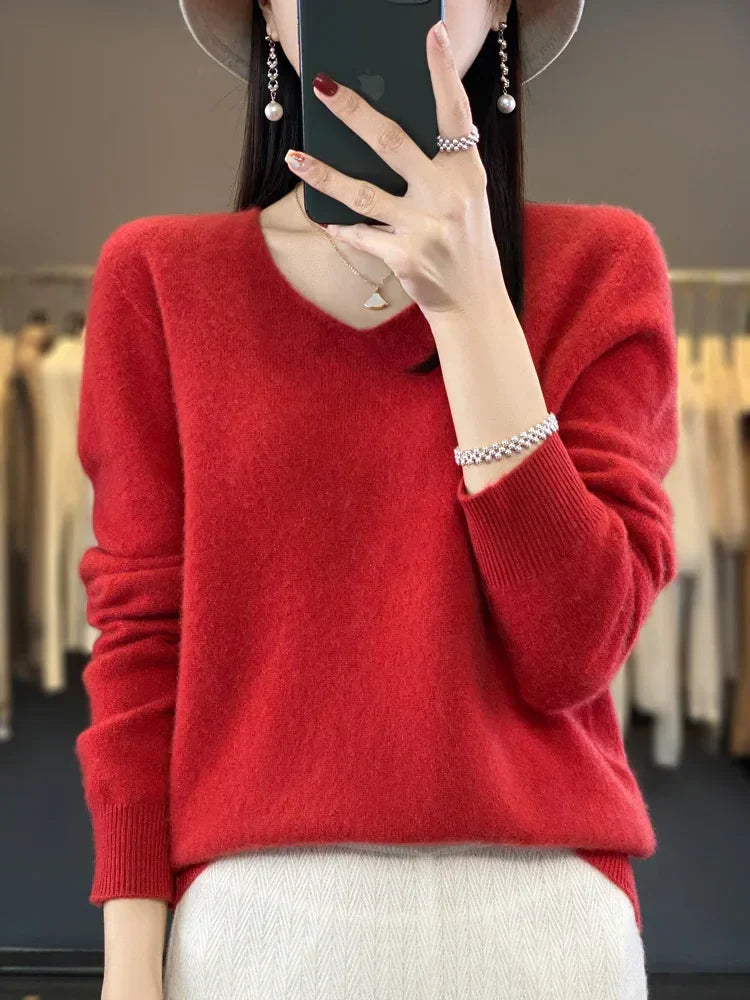 Jersey de mujer en suave mezcla de tejidos